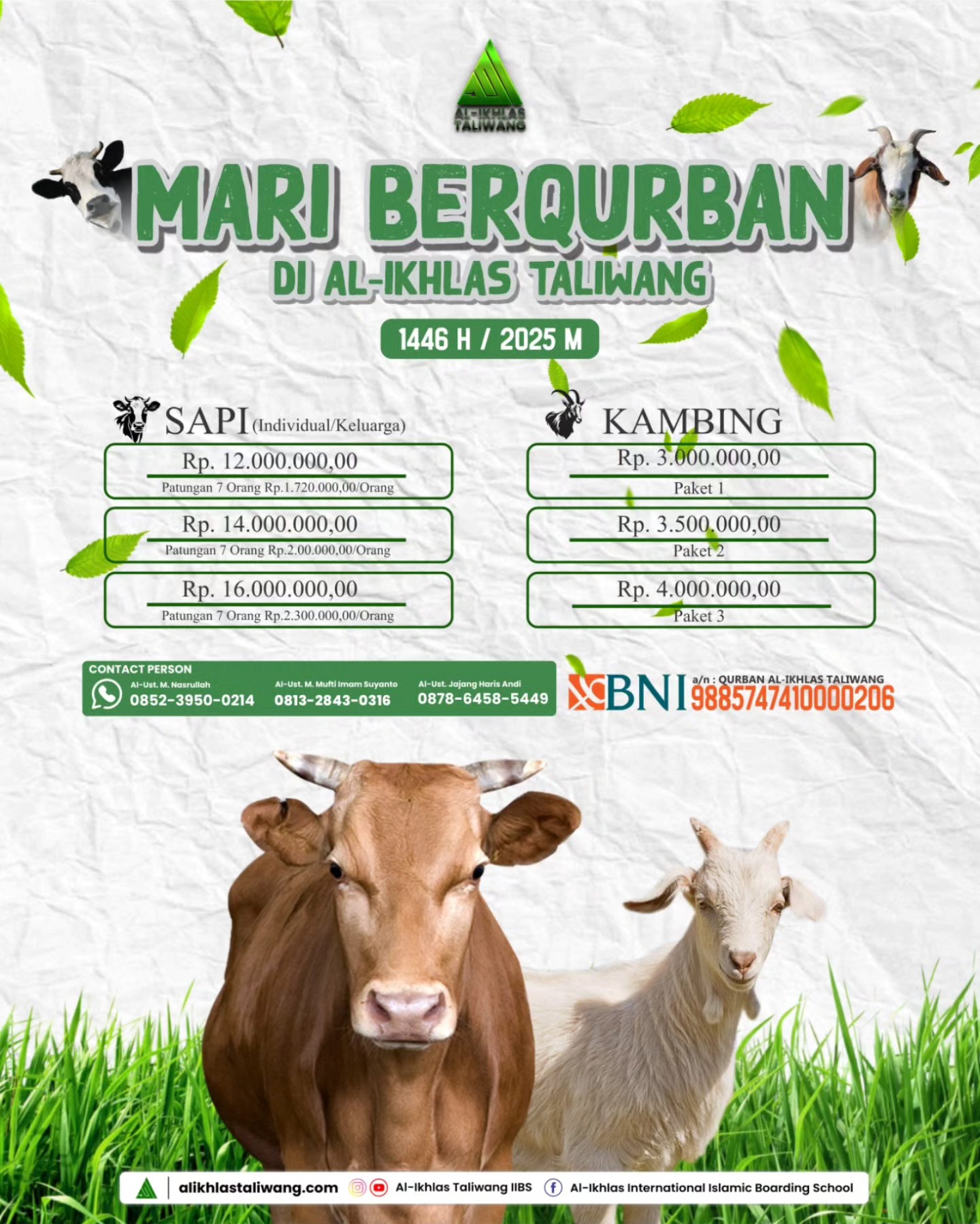 Mari Berqurban di Al-Ikhlas Taliwang!